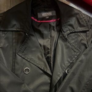 Kenneth Cole Reaction Black Trench Coat